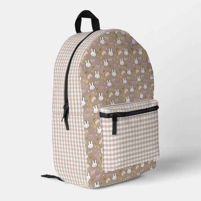 Tiny latte sleeping time printed backpack (Back Corner Left)