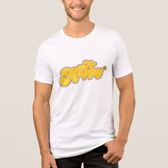 Tiny & Laughing Mr. Happy Tri-Blend Shirt (Front)