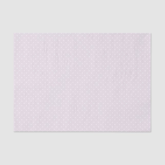 TINY LAVENDER & WHITE POLKA DOTS TISSUE PAPER (Front)