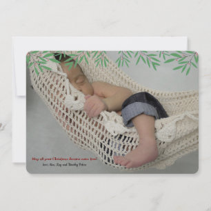 Tiny Leaves Holiday Photo Card