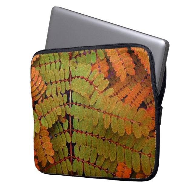 Tiny Leaves Pattern Laptop Sleeve (Front Left)