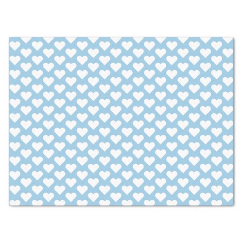 Tiny Light Blue Hearts Pattern Tissue Paper