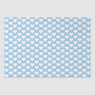Tiny Light Blue Hearts Pattern Tissue Paper