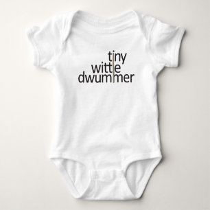 Tiny Little Future Drummer Musician Baby Talk Fun Baby Bodysuit