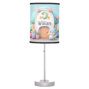 Tiny little house with little dragon and NAME boy Table Lamp