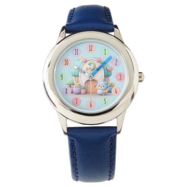 Tiny little house with little dragon and NAME boy Watch (Front)