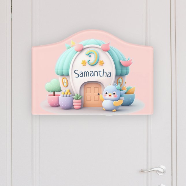 Tiny little house with name girl’s room door sign (Creator Uploaded)