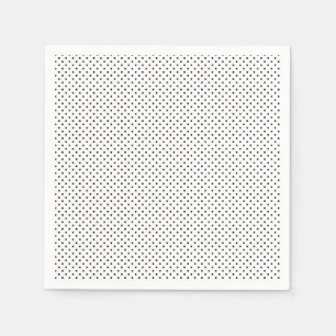 Tiny Little Polka Dots Black and White Napkins