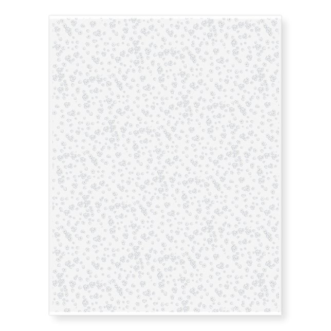 Tiny little white flowers temporary tattoos (Front)