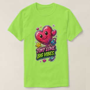 Tiny Love Big Vibes 💖 Cute Aesthetic T-Shirt