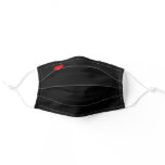 Tiny Love Heart Simple Plain Black Minimalist Cute Adult Cloth Face Mask Tiny Love Heart Simple Plain Black Minimalist Cute Adult Cloth Face Mask