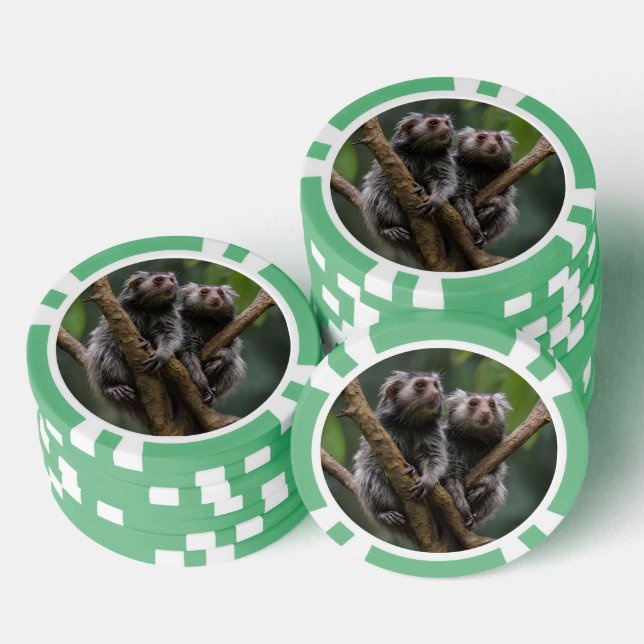 Tiny Marmoset Titans Among the Branches, Poker Chips (Stack)