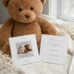 TINY MINI SIZE Photo Baby Boy Birth Announcement<br><div class="desc">A TINY MINI SIZE 2.5" square. PLEASE NOTE if you are in the US, the 2.5” square is smaller than the minimum US postage requirement so please choose size 5.25 x 5.25 square if you are intending to mail them (Note too that square cards may cost more to mail than...</div>