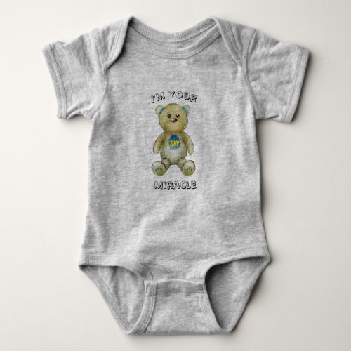 Tiny Miracle Fancy Bear Baby Bodysuit