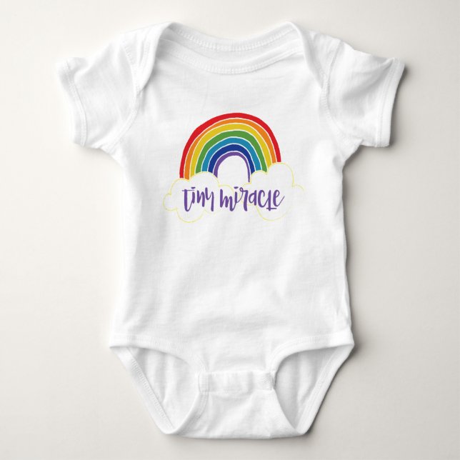Tiny Miracle Rainbow Baby Bodysuit (Front)