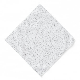 Tiny Monochrome Black, Gray & Cream Dots on White Bandana