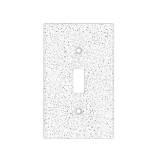 Tiny Monochrome Black, Gray & Cream Dots on White Light Switch Cover