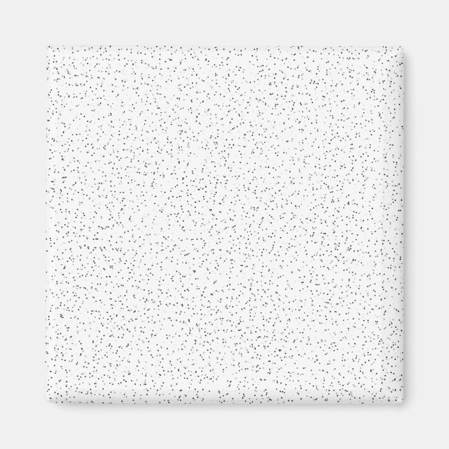 Tiny Monochrome Black, Gray & Cream Dots on White Magnet (Front)