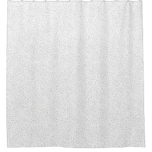 Tiny Monochrome Black, Gray & Cream Dots on White Shower Curtain