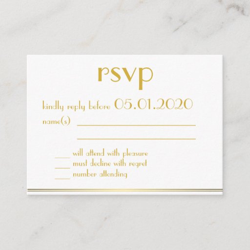 Customizable Tiny Monogrammed Great Gatsby Wedding RSVP Cards Large Business Cards (Pack Of 100)