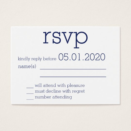 Tiny Monogrammed Navy Blue Modern Wedding Rsvp Business Card Tiny Monogrammed Navy Blue Modern Wedding Rsvp Business Card