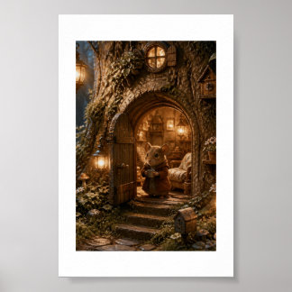 Tiny Mouse Cottage Poster