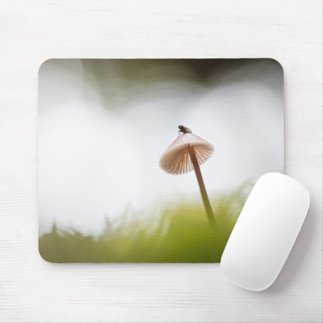 Tiny Mushroom Nature Photo Mouse Pad (With Mouse)