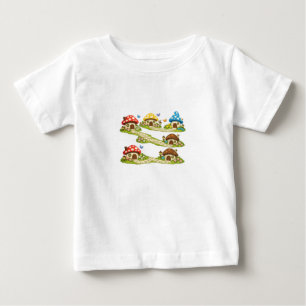 Tiny Mushroom Village Baby T-Shirt