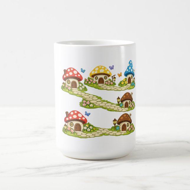 Tiny Mushroom Village Coffee Mug (Center)