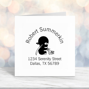 Tiny Ninja Folding Origami Star Address 3 Self-inking Stamp