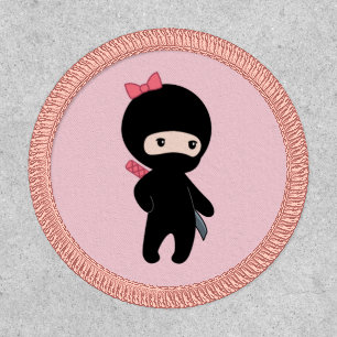 Tiny Ninja Girl on Pink Patch