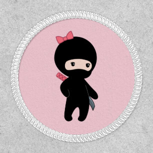 Tiny Ninja Girl on Pink Patch