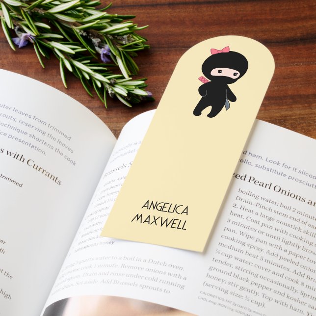 Tiny Ninja Girl on Yellow Bookmarks (Book)