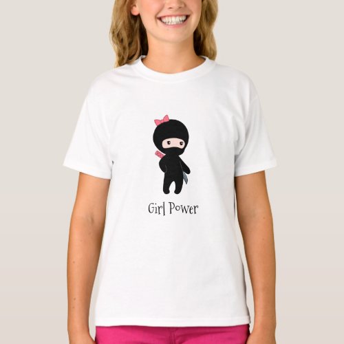 Tiny Ninja Girl Quote _ Girl Power T_Shirt
