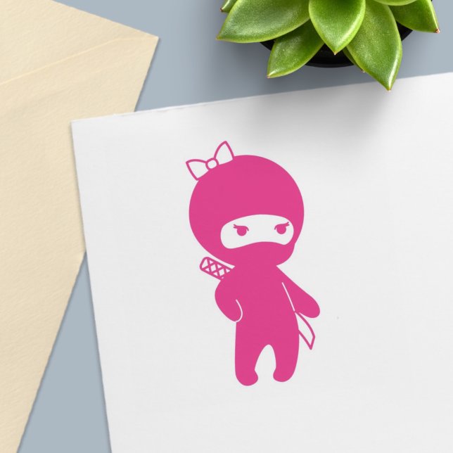 Tiny Ninja Girl Self-inking Stamp (Creator Uploaded)