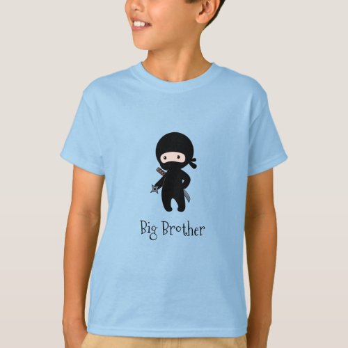 Tiny Ninja Holding Throwing Star _ Big Brother T_Shirt