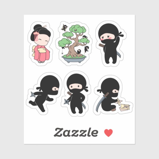 Tiny Ninja Set 1 Sticker (Sheet)