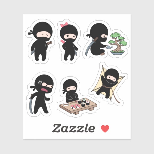 Tiny Ninja Set 2 Sticker (Sheet)