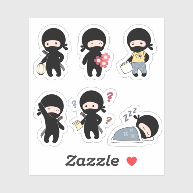Tiny Ninja Set 4 Sticker (Sheet)