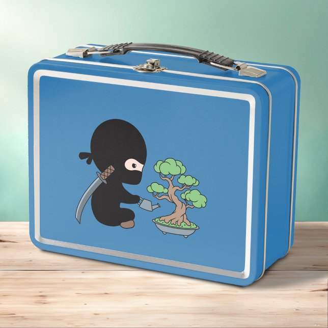 Tiny Ninja Watering Bonsai Tree Metal Lunch Box (Creator Uploaded)