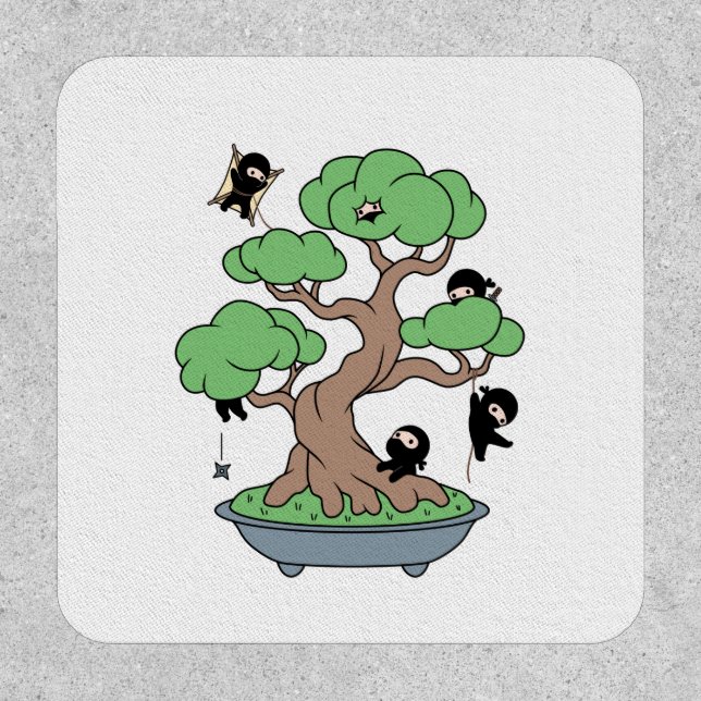 Tiny Ninjas in Bonsai Tree Patch (Front)