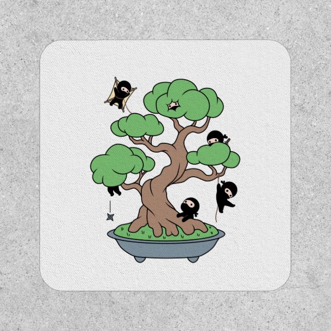 Tiny Ninjas in Bonsai Tree Patch (Front)
