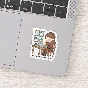 Tiny North Pole Home Office – Funny Christmas Sticker