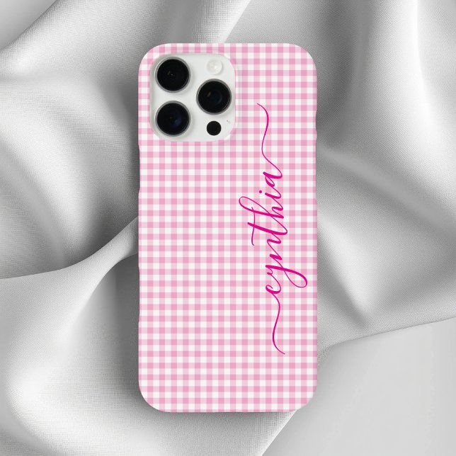 Tiny Pale Pink Gingham Signature Case-Mate iPhone Case (Tiny Pale Pink Gingham Signature Case-Mate iPhone Case)