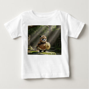Tiny Panda Knight in Wooden Armor Baby T-Shirt