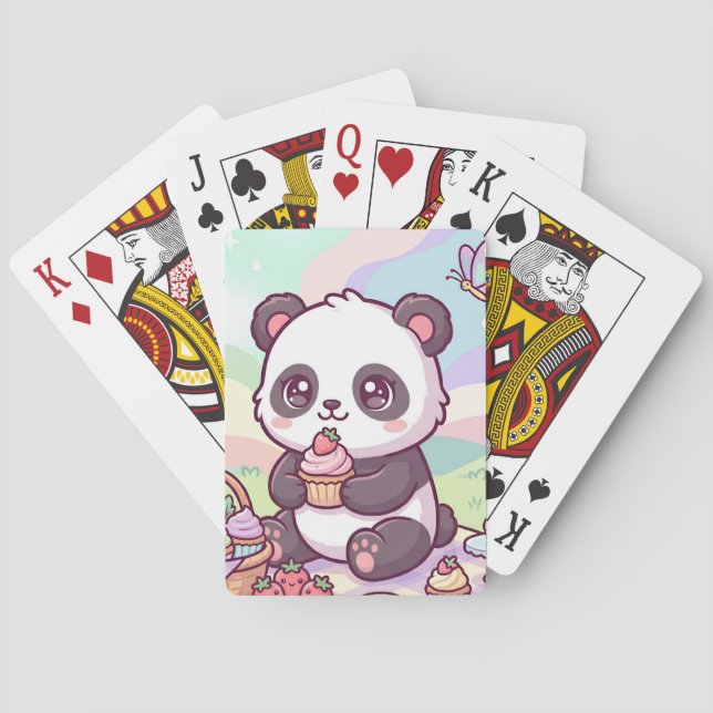 Tiny Panda Picnic Poker Cards (Back)