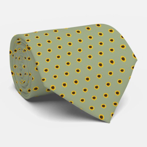 Tiny Pattern Sunflower Wedding Tie