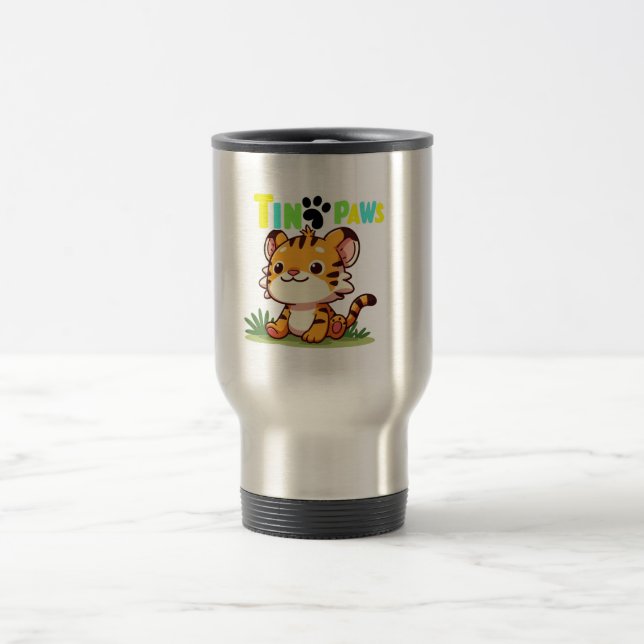 Tiny Paws, Big Roar Travel Mug (Center)