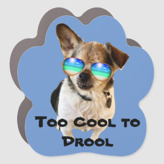 Tiny Paws Sanctuary: Chico Too Cool to Drool Car Magnet