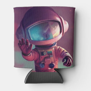 Tiny Pink Alien Can Cooler